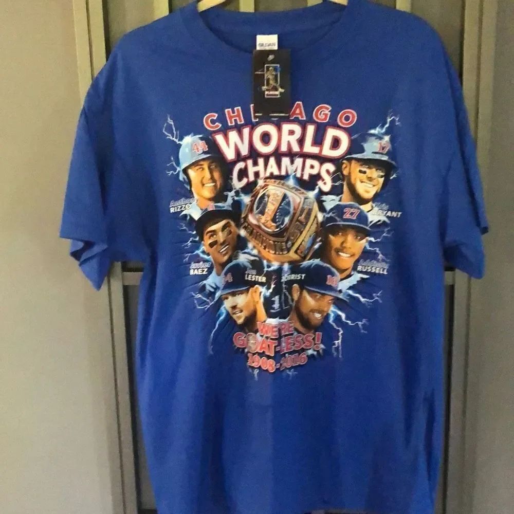 NWT Chicago world champion we’ RE goat – less 1908 2016 size L
